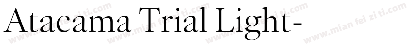 Atacama Trial Light字体转换